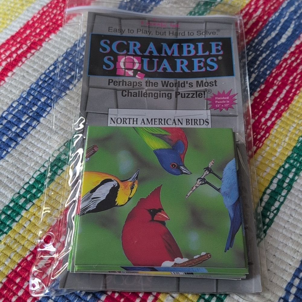 90s Vintage Scramble Squares North American Birds Puzzle NIP